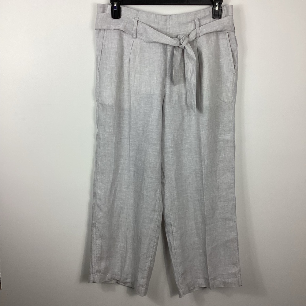 Nicole Miller New York Belted Linen Pants Size Medium